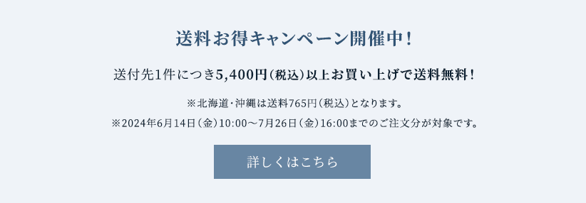 送料お得キャンペーン開催中！