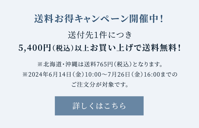 送料お得キャンペーン開催中！