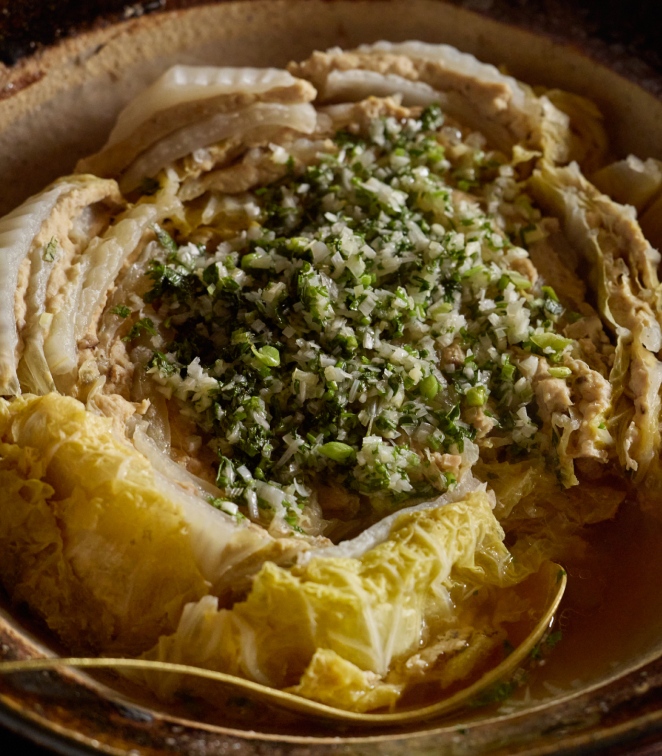 白菜と豆腐ミンチの花椒だし鍋