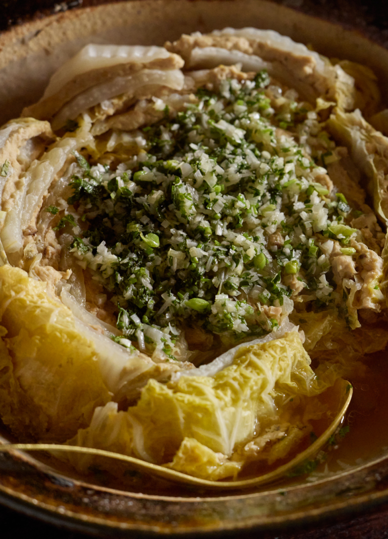 白菜と豆腐ミンチの花椒だし鍋